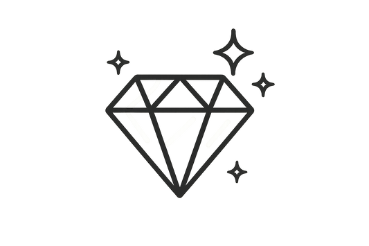 imagen estilo ícono de una gema o piedra brillante