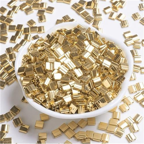 MIYUKI® TILA Chapado de oro 24Kt