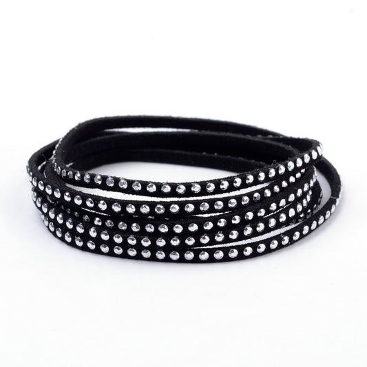 Cordón VL01 - Negro con Plateado